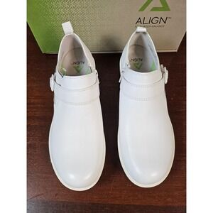 Align Velocity Nursing Shoes Womens 8.5 White New Slip Resistant Clogs Zipper